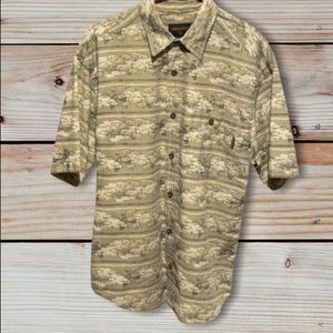 🎏 WOOLRICH TROPICAL FISH BUTTON DOWN SHIRT